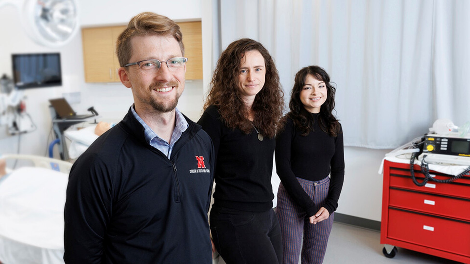 Husker researchers Arthur “Trey” Andrews, Tierney Lorenz and Sara Reyes