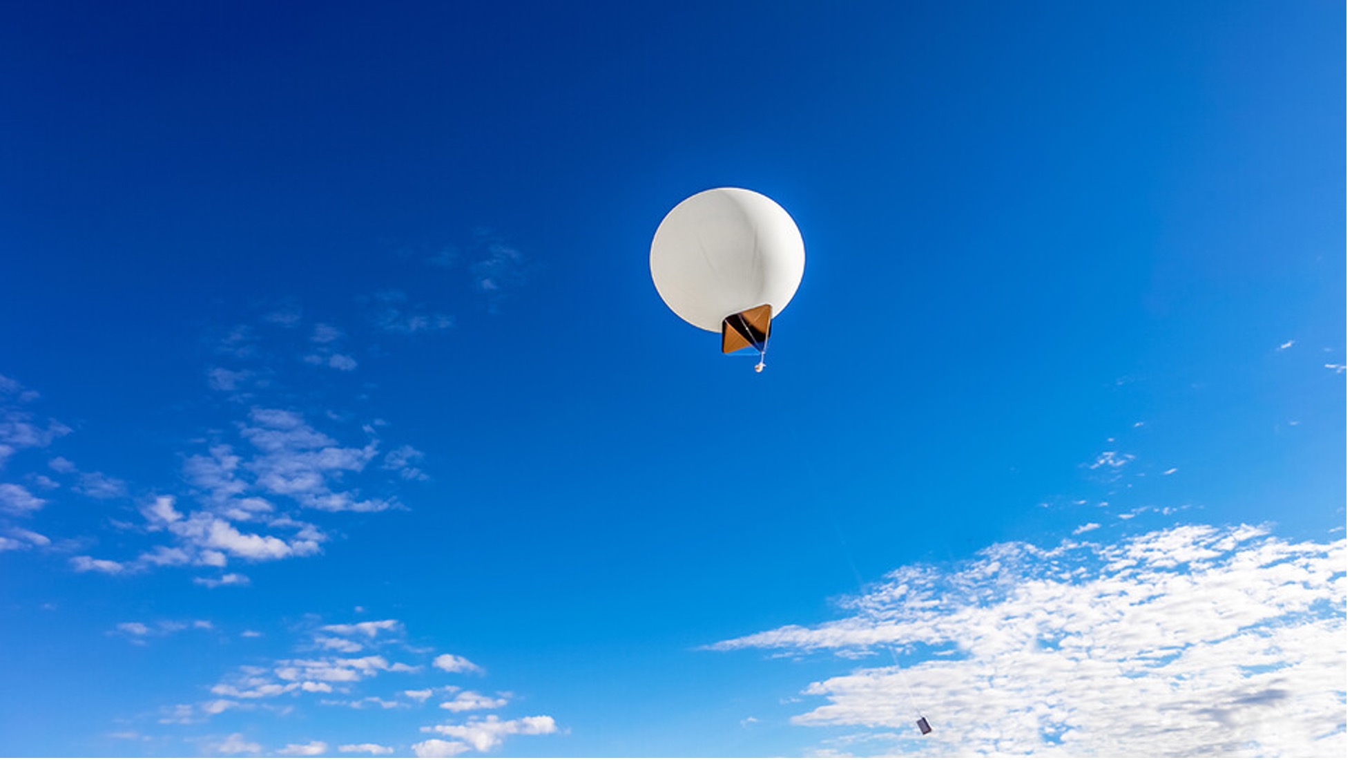 A balloon in the sky.