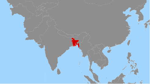 A map of Bangladesh.