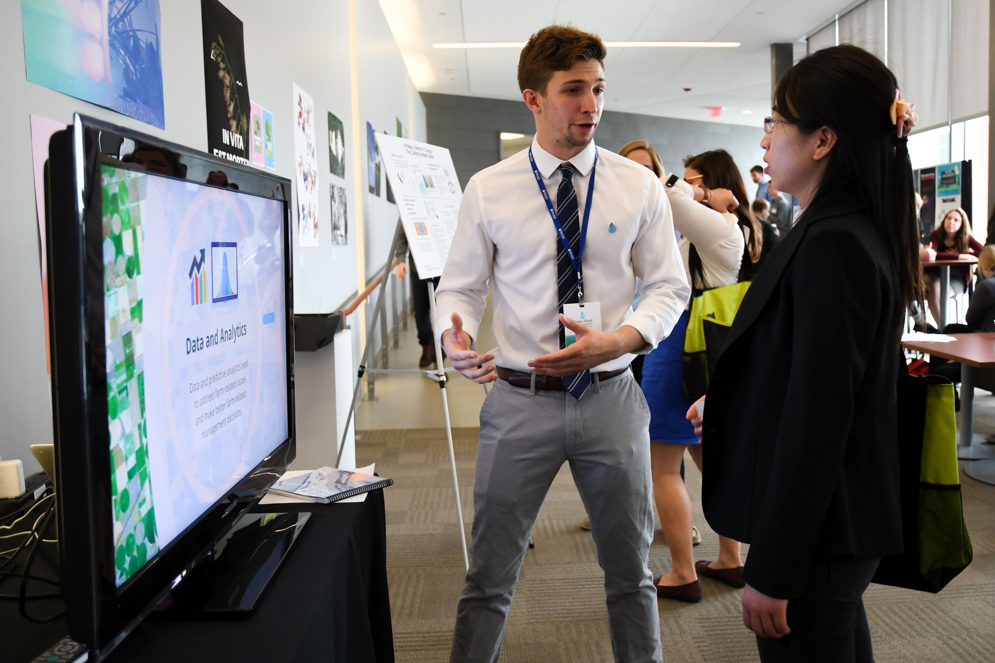 DWFI Intern Will Ruffalo shares his research during the 2017 DWFI Water for Food Global Conference. Photo Credit: Brett Hampton