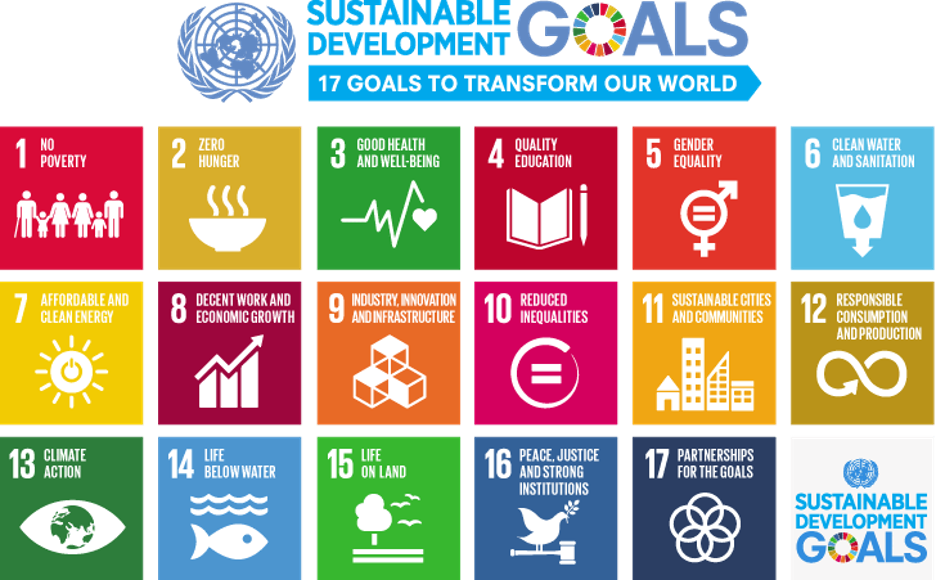 A poster of the United Nations Sustainable Development Goals.