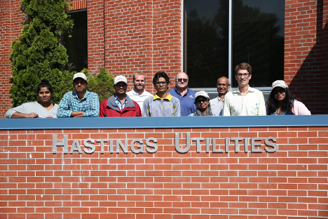 Water Advanced Research and Innovation Fellowship scholars on a field trip to learn about water treatment at Hastings Utilities.