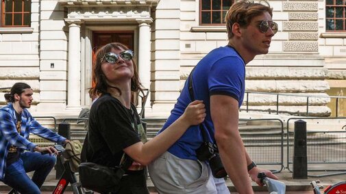 students on bikes abroad