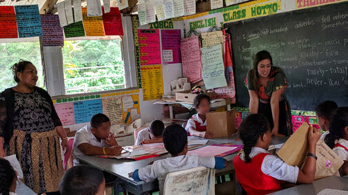 Dreeszen in classroom