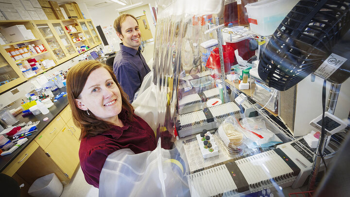 Thomas and Jennifer Auchtung, a husband and wife microbiologist team in Nebraska’s Food Science and Technology Department, were part of an international team that compiled the first comprehensive analysis of fungi in the human gastrointestinal tract, looking for possible ramifications on child health.