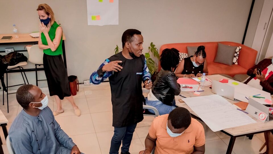 African fellows interacting Rwanda 2021