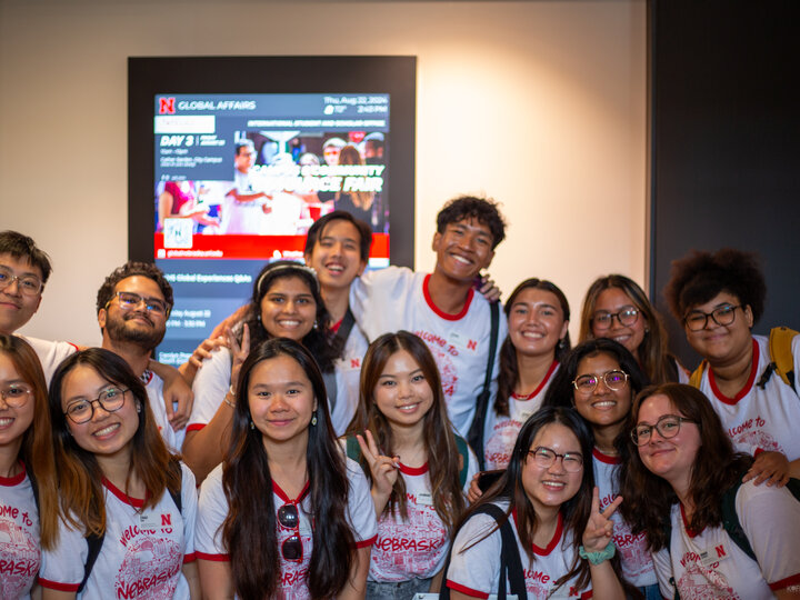 Group photo of UNL international students 