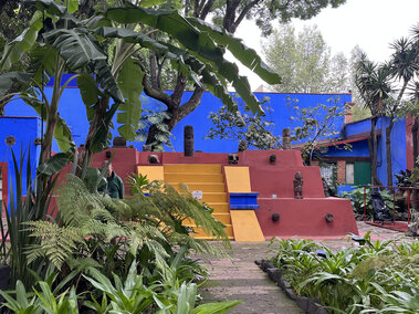 Blue house in Mexico City