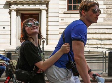 students on bikes abroad