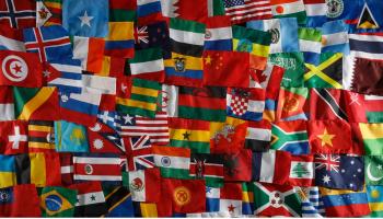Flags from around the world.	