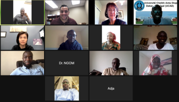 Faculty at public universities in Senegal has a zoom session where they learned about evidence-based STEM education strategies through the UPI Senegal program taught by the University of Nebraska-Lincoln.
